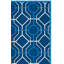 Tapis bleu marine crocheté à la main Naya-23046954
