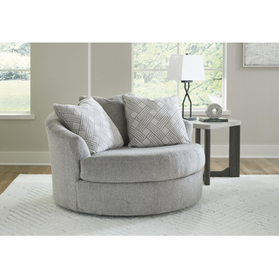Fauteuil d'appoint pivotant surdimensionné Covin