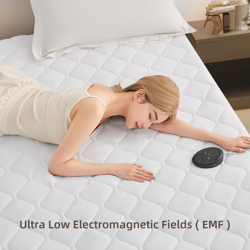 Premium Quilted Heated Mattress Pad, Bed Warmer, 9 Heat Settings, 1-12 Hours Auto Off, Soft and Cozy, Deep Pocket, Fast Heating, Machine Washable