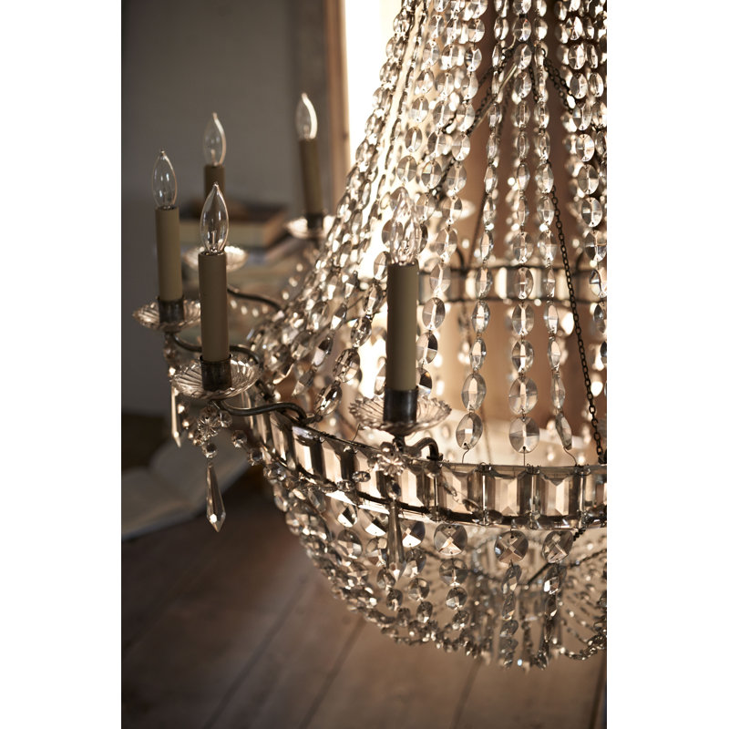 Ralph Lauren Evalina 12 - Light Chandelier, Butler's Silver