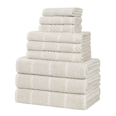 Ensemble de serviettes 9 pièces en mélange de coton et viscose Naples