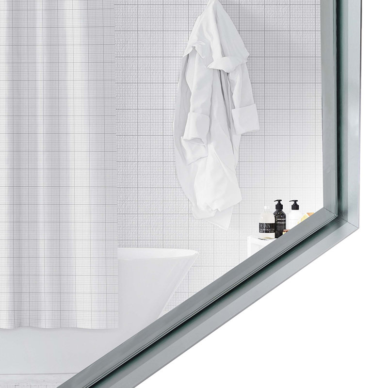 Stene Metal Wall Mirror, Silver, 30" x 36"