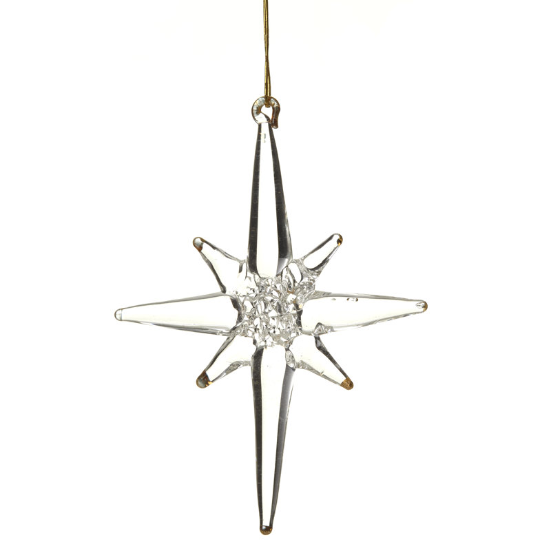 7cm Glass Astrology & Stars Hanging Figurine Ornament