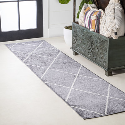 Tapis gris / blanc Bertrice