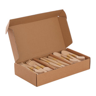 Disposable Wooden Forks Set 600 Pieces