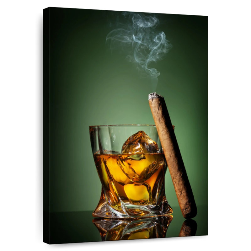 Yarlin Cold Whiskey And Cigar, 39" H x 26" W