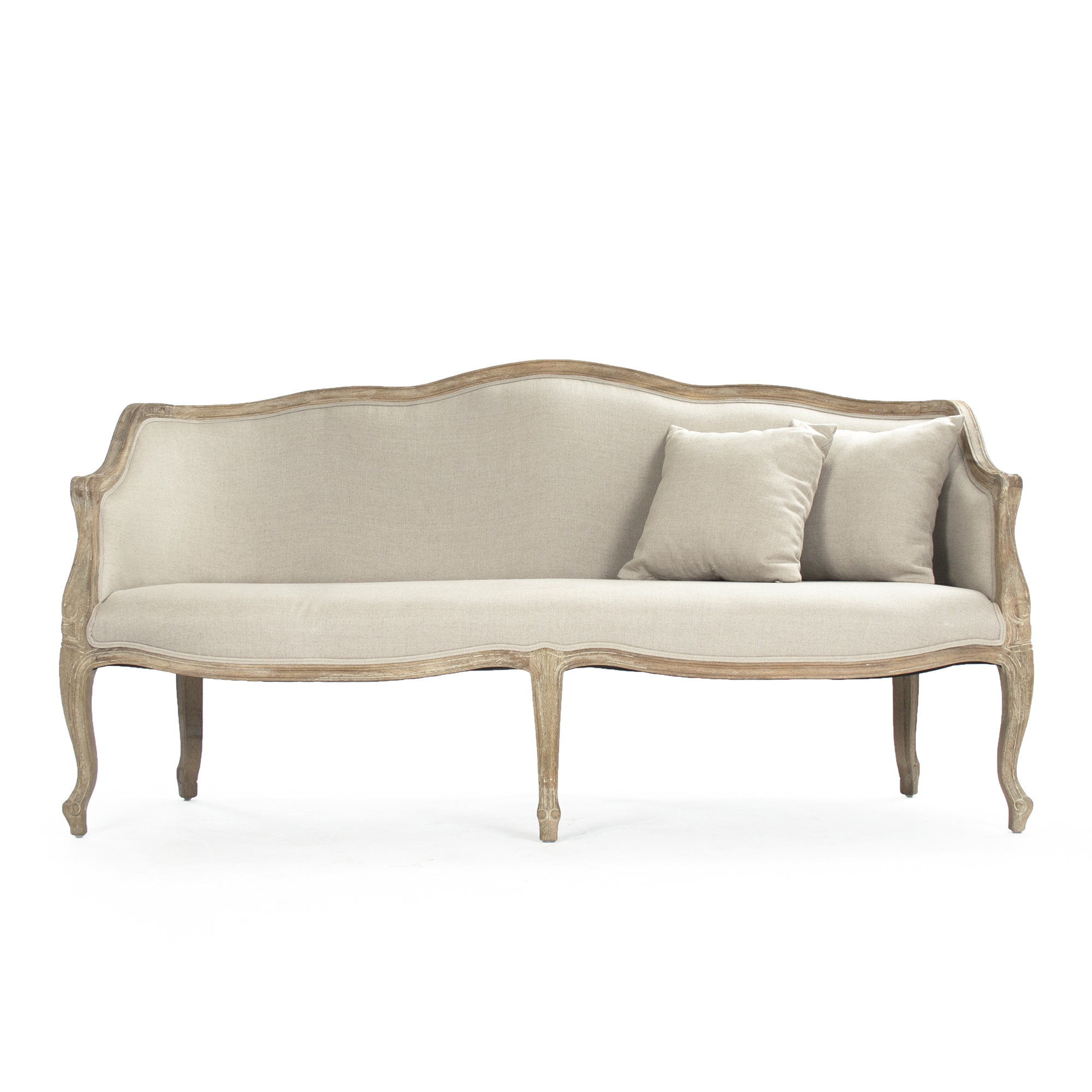 One Allium Way® Emelie 69.5" Linen Recessed Arm Sofa | Wayfair