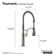 Kohler Tournant® Single Handle Semi-Professional Pre-Rinse Kitchen Faucet with Three-Function Pull Down Sprayer