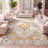 Indhira Ornate Medallion Persian Orange/Cream Rug-520812035