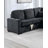 Modern Design 4Pc Convertible Sectional Storage Compartment Matching Pillow Pull Out Bed USB Port Corduroy Upholstered Black Finish Primary Living Room-485983966