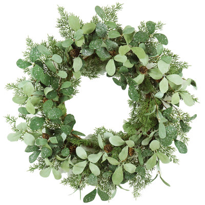 D24" Foliage/Cedar Wreath, Green