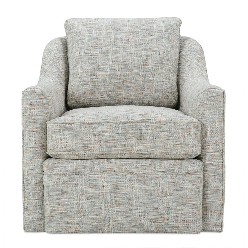 Hollins Swivel Chair, Gray Polyester