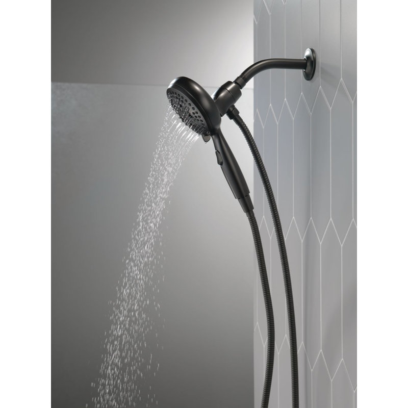 Pomme de douche à main magnétique Suredock avec technologie H2Okinetic, Noir mat