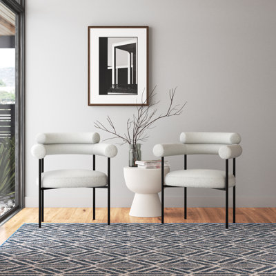 Joni Boucle Upholstered Arm Chair