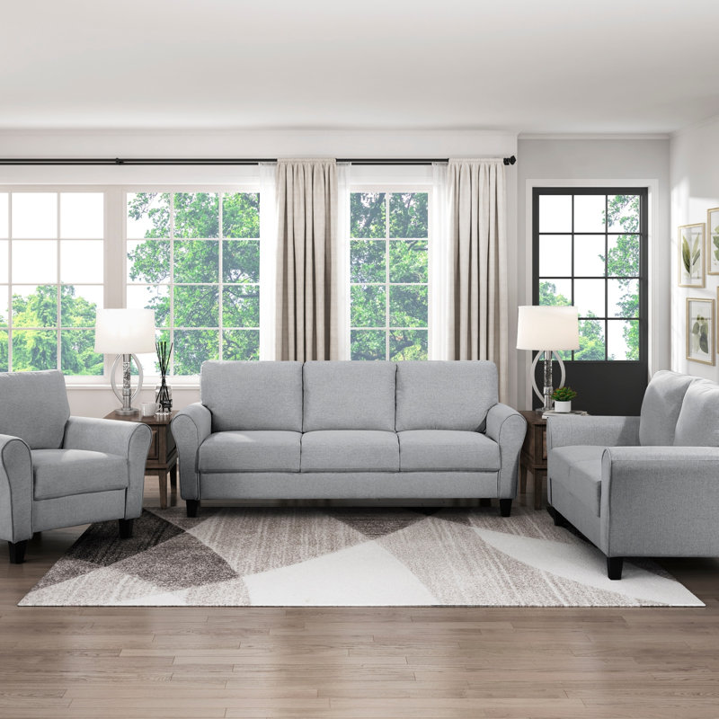 Meuble de salon transitionnel moderne 1pc, Gris foncé