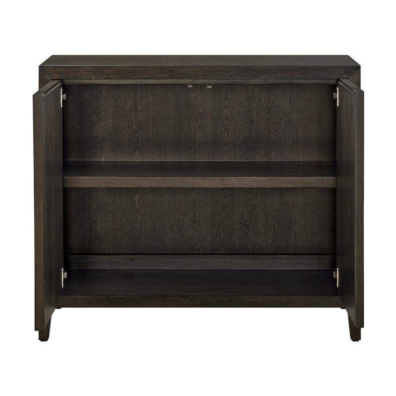 Fenwick 43" Wide Dark Finish Textural Patterned Door Hall Chest