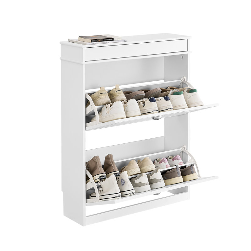 12 Pair Flip Down Shoe Storage