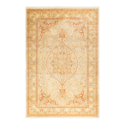 Keller One-of-a-Kind 6' 2" X 9' 4" 2000s Wool Area Rug in Ivory