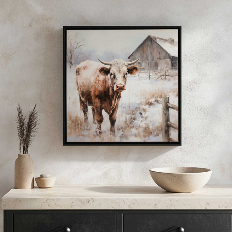 Cold in the Country by Heidi Kuntz Art Print, Toile avec cadre, L 30 po x H 30 po, Doré
