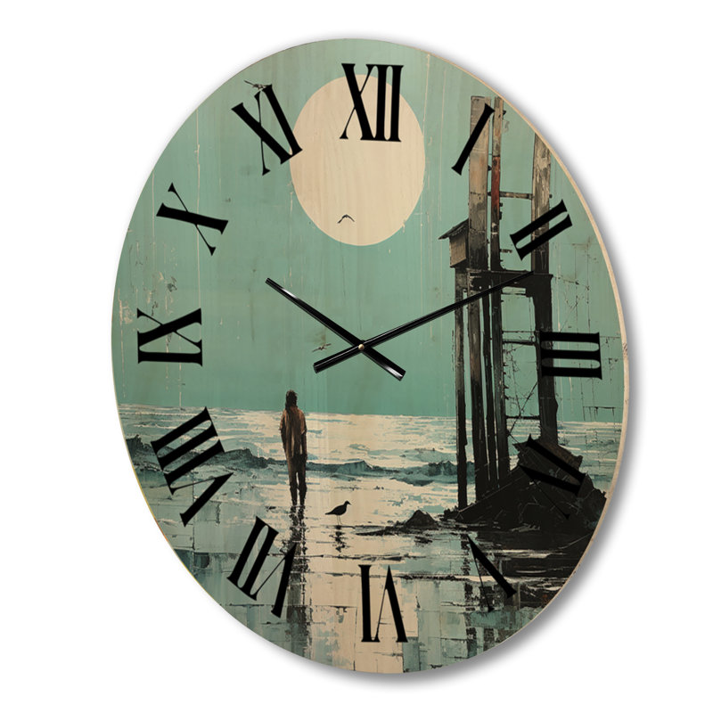 Horloge murale en bois massif Sliger, Moyenne