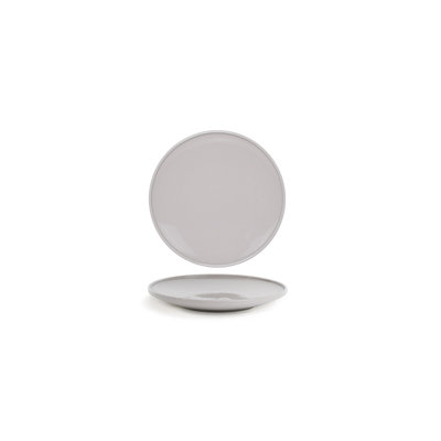 6" Round Bevel Plate - Stone