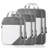 6 Set Compression Packing Cubes, Packing Cubes For Travel Compression, Compressible Packing Cubes Travel Essentials, Packing Organizers, Grey