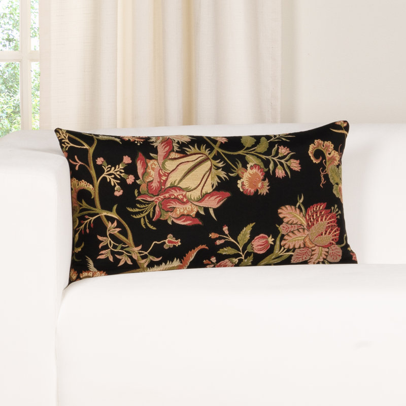 Weatherford Floral Polyester Throw Pillow, Polyester, Rectangle 12"H x 21"W