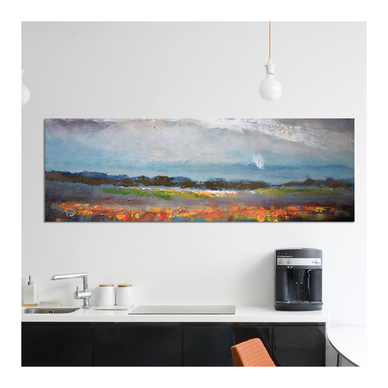 « mouse rain », reproduction sur toile, H 12 po x l 36 po x P 1,5 po
