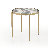 Stylish and Modern Addlie Nesting Fluted Glass Finished Metal Frame Round Coffee Table-452841962