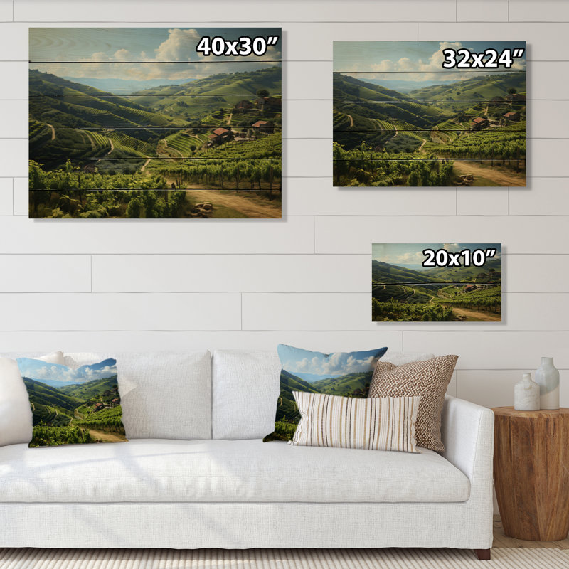 " Scenic Majestic Vineyard III ", 30" H x 40" W x 0.78" D