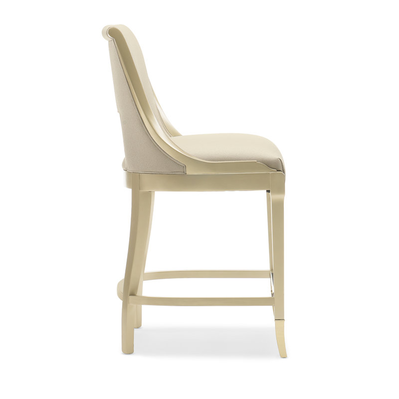 Caracole Classic Upholstered Stool, Counter Stool (25.63" Seat Height)