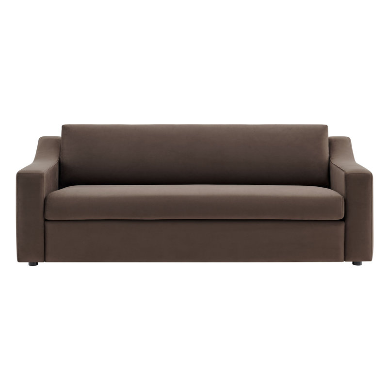 Liora Performance Velvet Sofa , Chocolate Brown