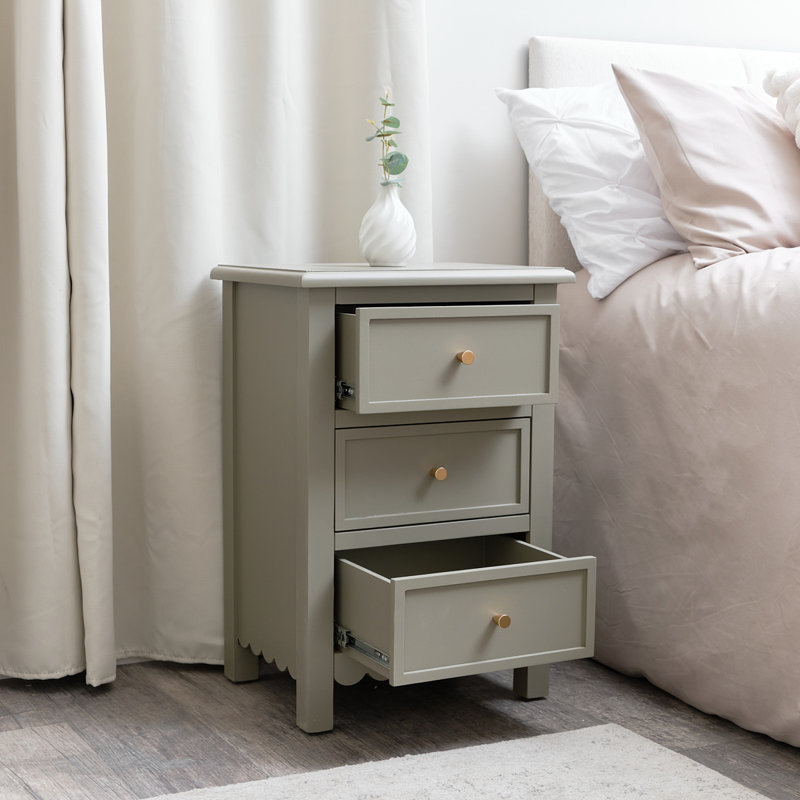 45cm W Bedside Table, Taupe