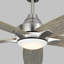 Ventilateur de plafond standard à DEL à 5 pales de 60 po Lise avec pièces de contrôle de ventilateur et ensemble d'éclairage inclus-1846972721