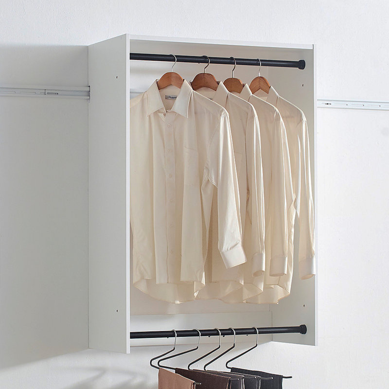 Système d'organisation mural en bois blanc Devi, Blanc