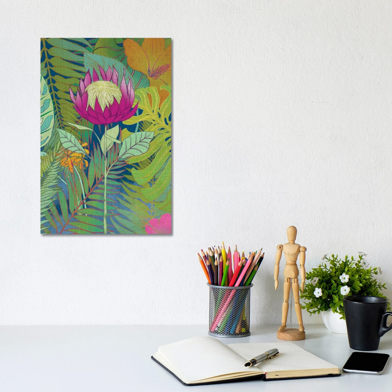 Tropical Tapestry I by Chariklia Zarris - Wrapped Canvas Gallery-Wrapped Canvas Giclée, 30.48cm H x 20.32cm W x 1.905cm D