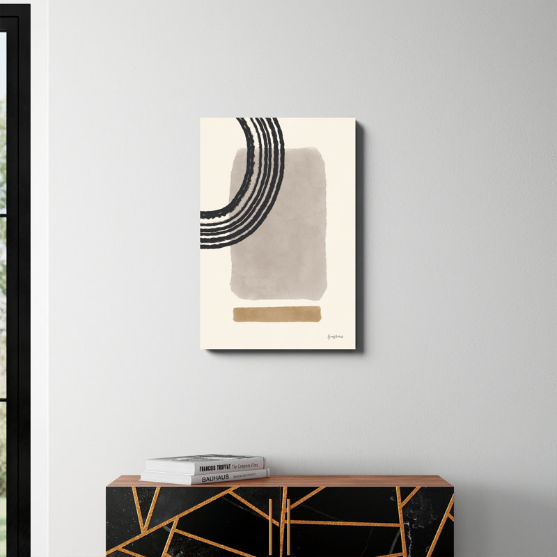 «Geo Abstract III Neutral» par Becky Thorns, reproduction sur toile, H 30 po x l 20 po, Unframed, Non