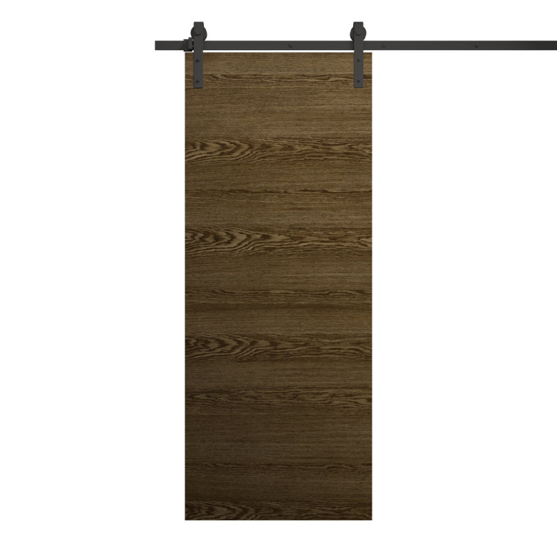 Porte de grange moderne | Ego 5000 | Ensemble de quincaillerie lourde pour rails | Portes intérieures solides, Chêne marbré