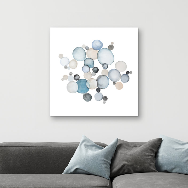 Round pebbles - 32"x32" art on canvas
