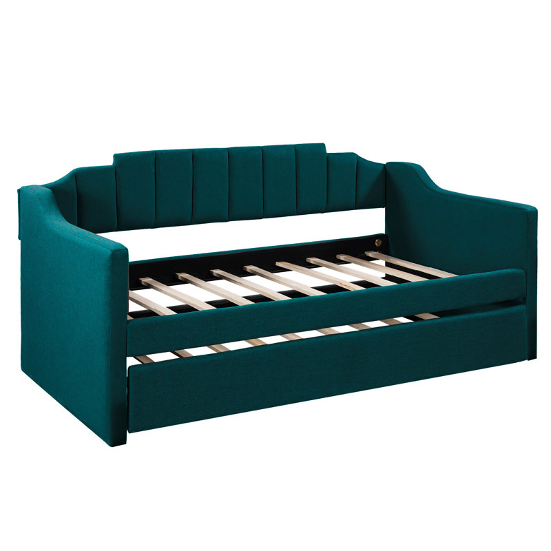 Lit de jour avec couchette, Vert foncé