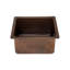 16" Gourmet Rectangular Hammered Copper Bar/Prep Sink