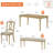 4 Piece Dining Table Set - Includes One Dining Table, One Upholstered Bench, Two Wood Dining Chairs, Farmhouse Dining Set, Oak-1047319457