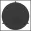 Table basse noire ronde en bois massif