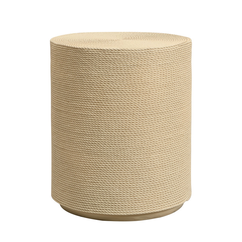 Table d'appoint cylindrique Mgo Sienna, Bois naturel