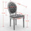 Ensemble de chaises de salle à manger de style français avec structure en bois massif, cuir de polyuréthane à boucle tirée à la main, garniture cloutée, sièges confortables-1994895775-1994895774