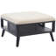 Table basse carrée en rotin avec rangement-98727762