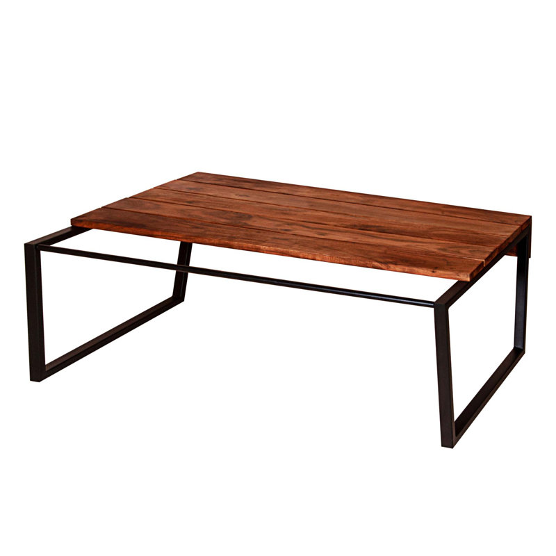 Solid Wood Top Single Coffee Table