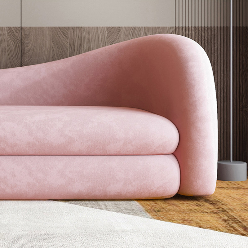 Chaise longue rembourrée Comfortable Living Room, Accoudoir à droite (vu de face), Rose