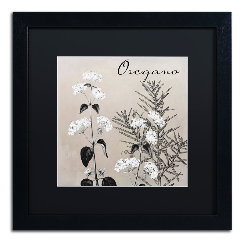 «Flowering Herbs II» par Jadaya, impression encadrée, Noir, H 16 po x l 16 po x P 0,5 po, Cadre noir