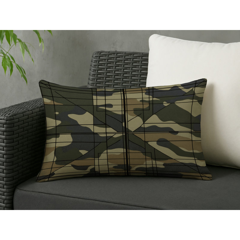 Shield Flow Indoor And Outdoor Throw Pillow, Rectangle 20"H x 14"W